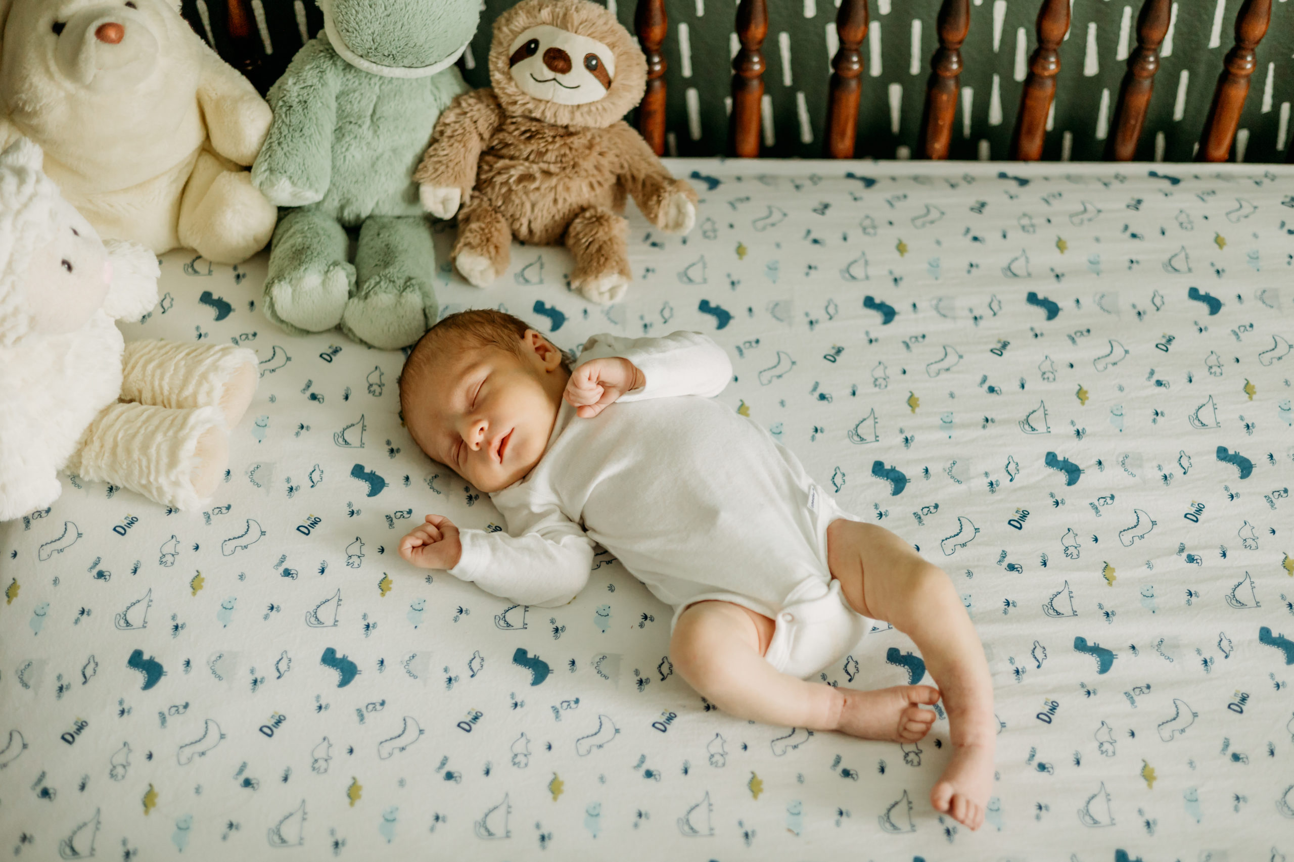 newborn photo in nursery