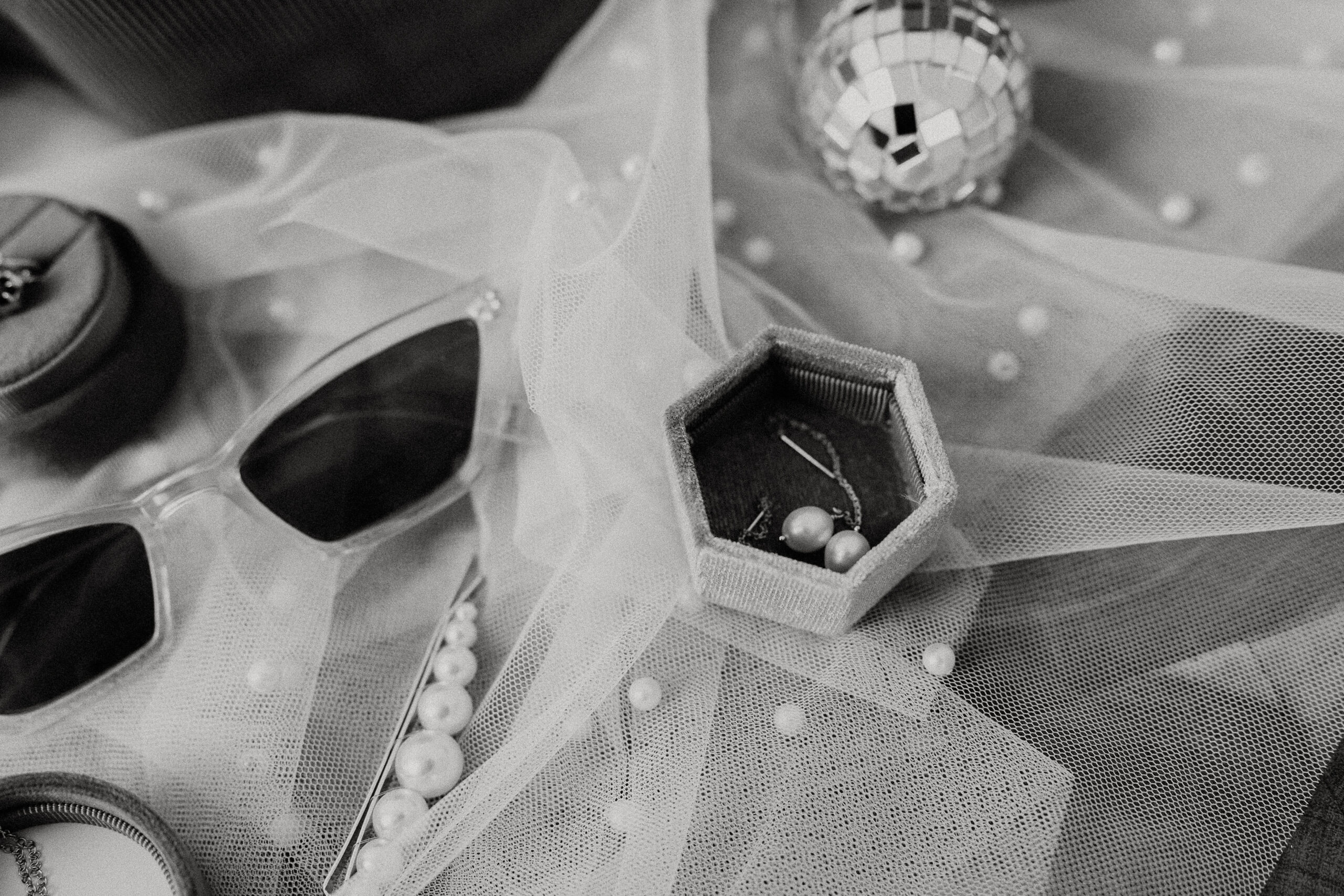 Retro Black and White Wedding Details
