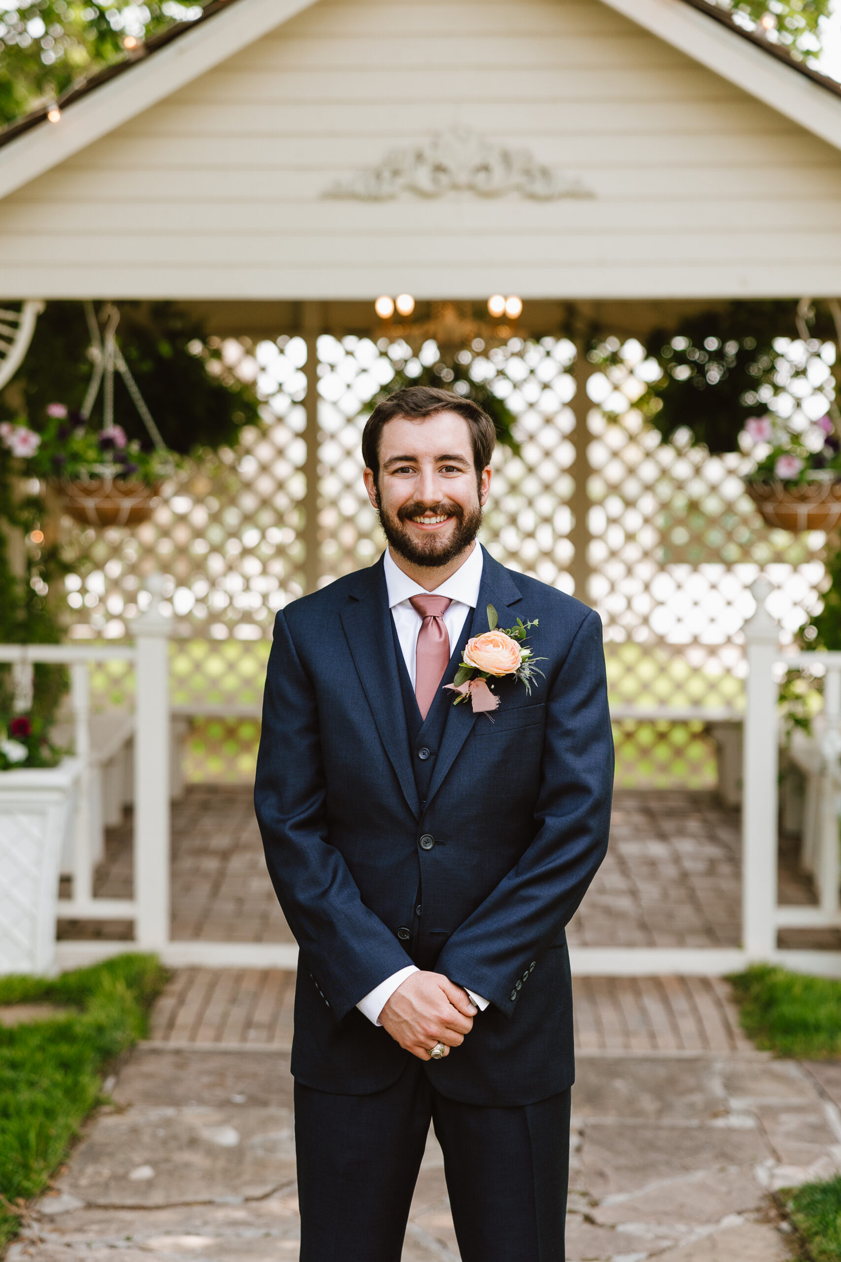 Groom at Country Home Weddings