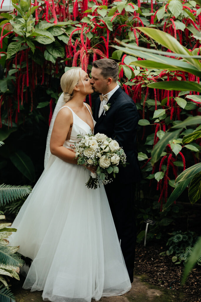 Amarillo Botanical Gardens Bride and Groom