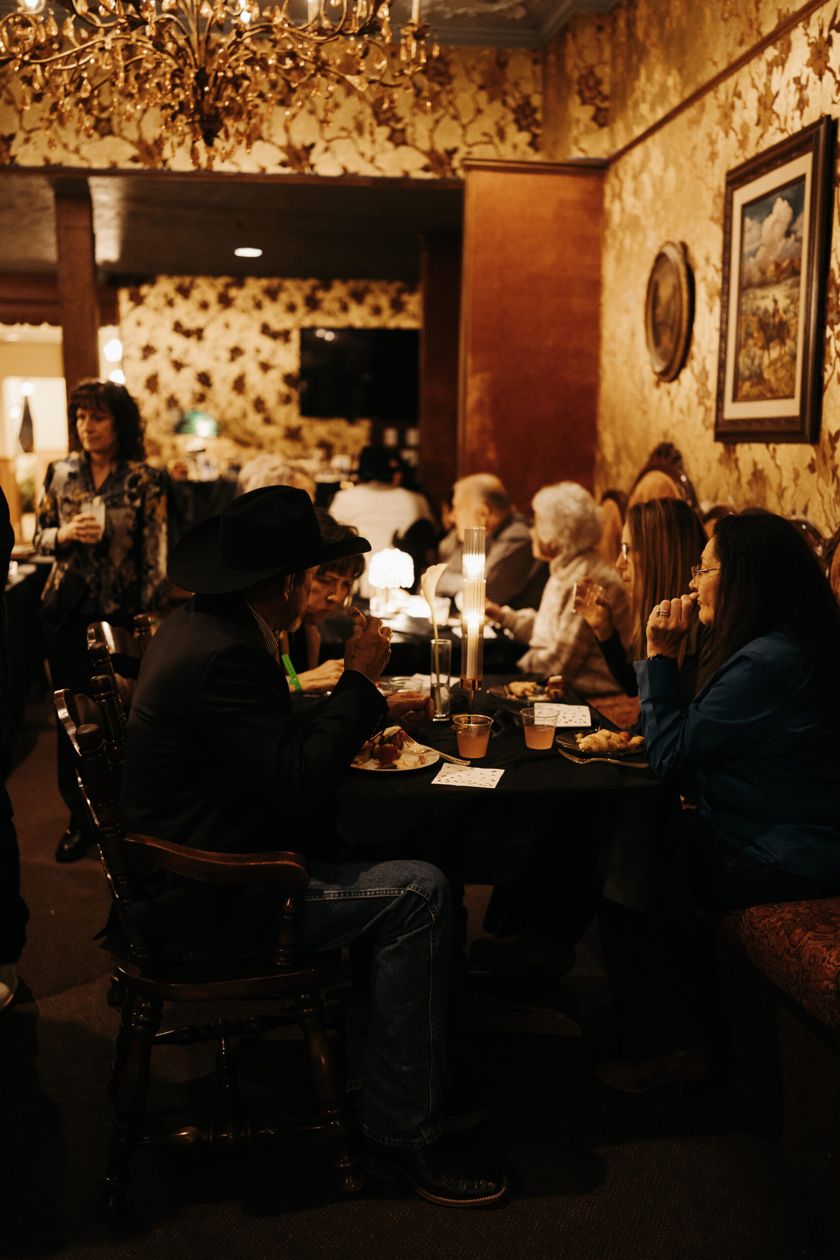 Moody wedding reception at Hotel Ecklund in Clayton, NM. 