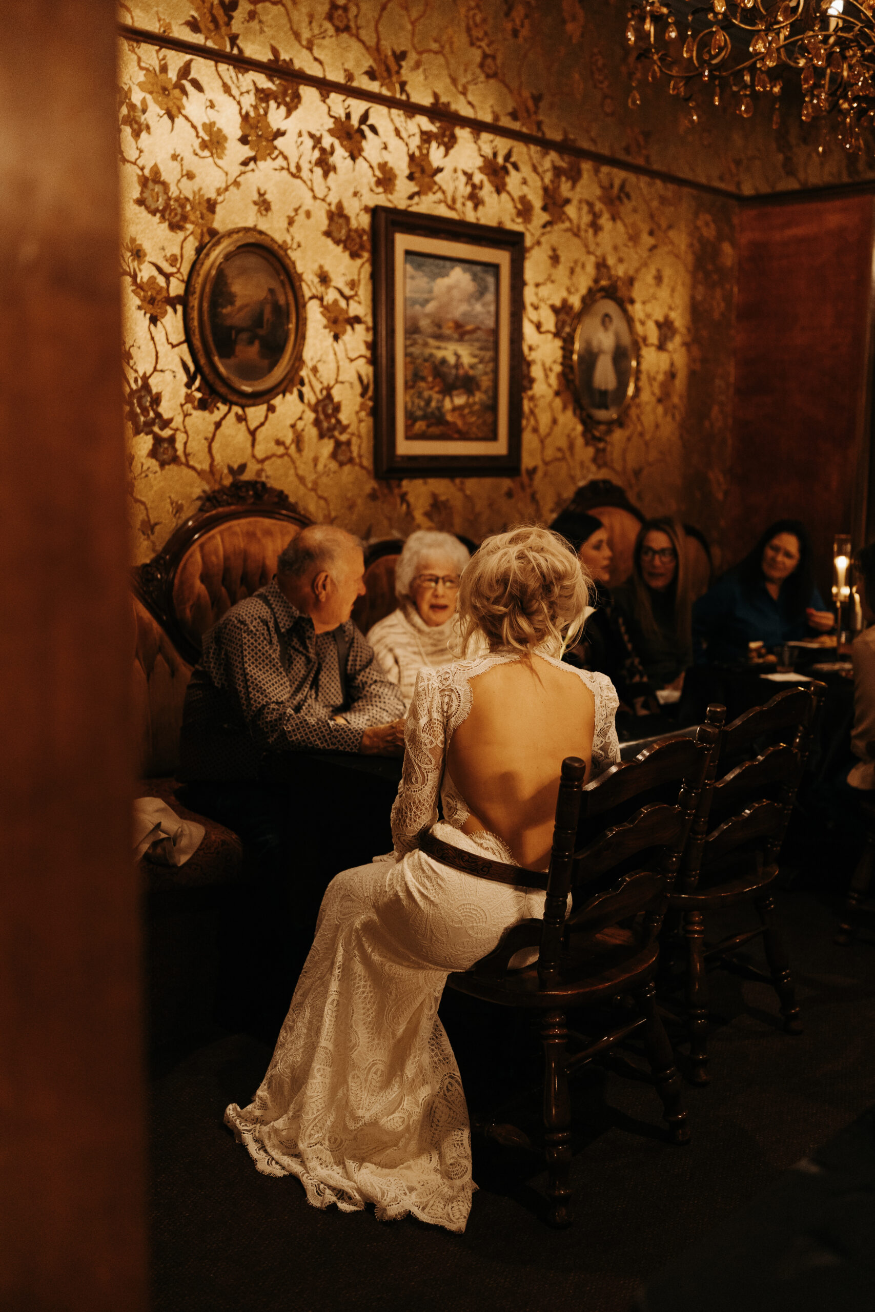 Moody wedding reception at Hotel Ecklund in Clayton, NM. 