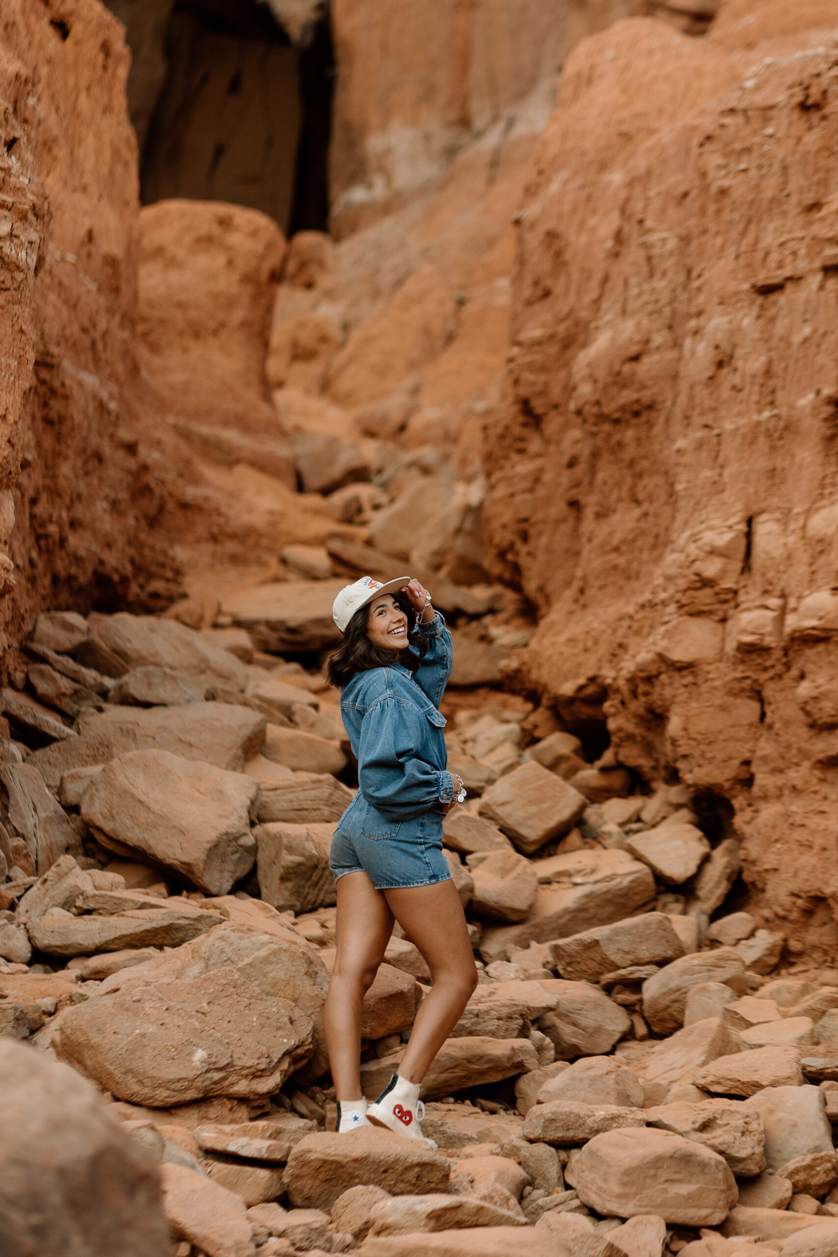 Texas Panhandle senior portraits at Palo Duro Canyon with warm lighting