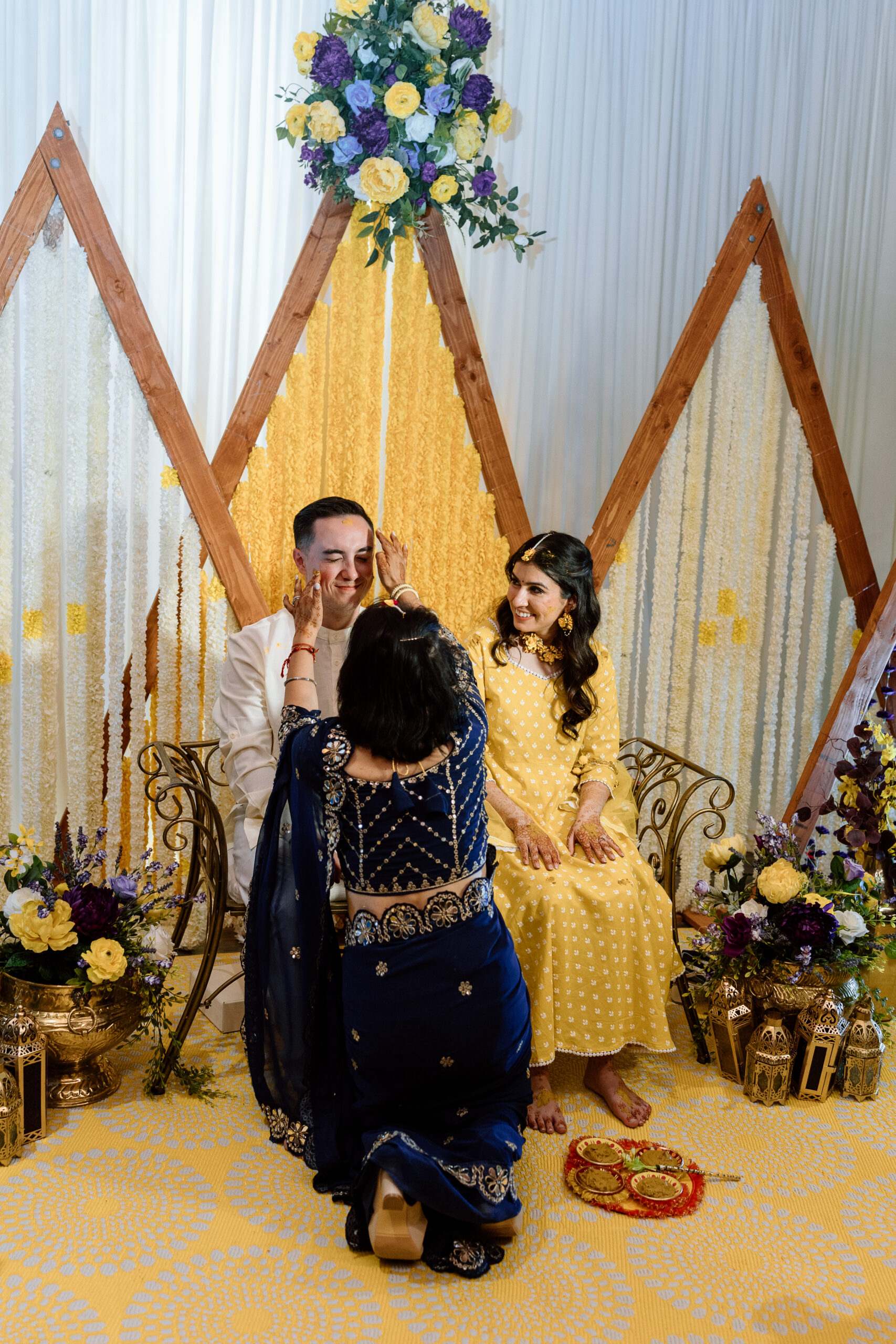 Haldi ceremony at a Denver Indian wedding