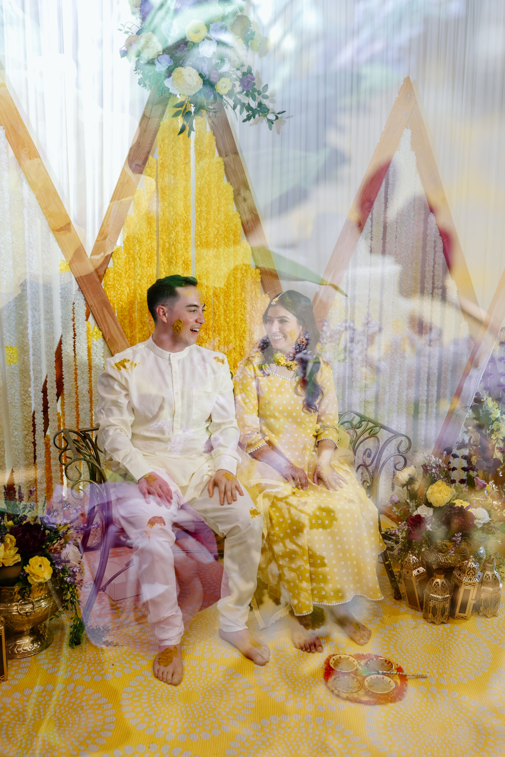 Haldi ceremony at a Denver Indian wedding