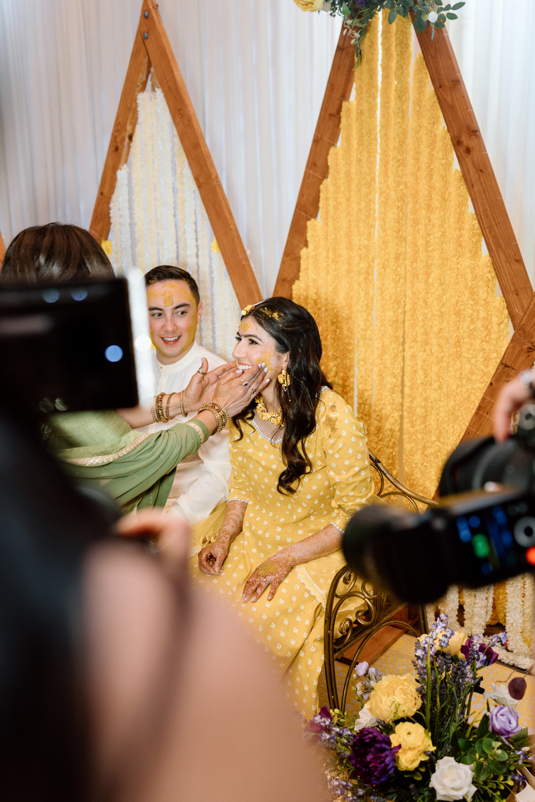 Haldi ceremony at a Denver Indian wedding