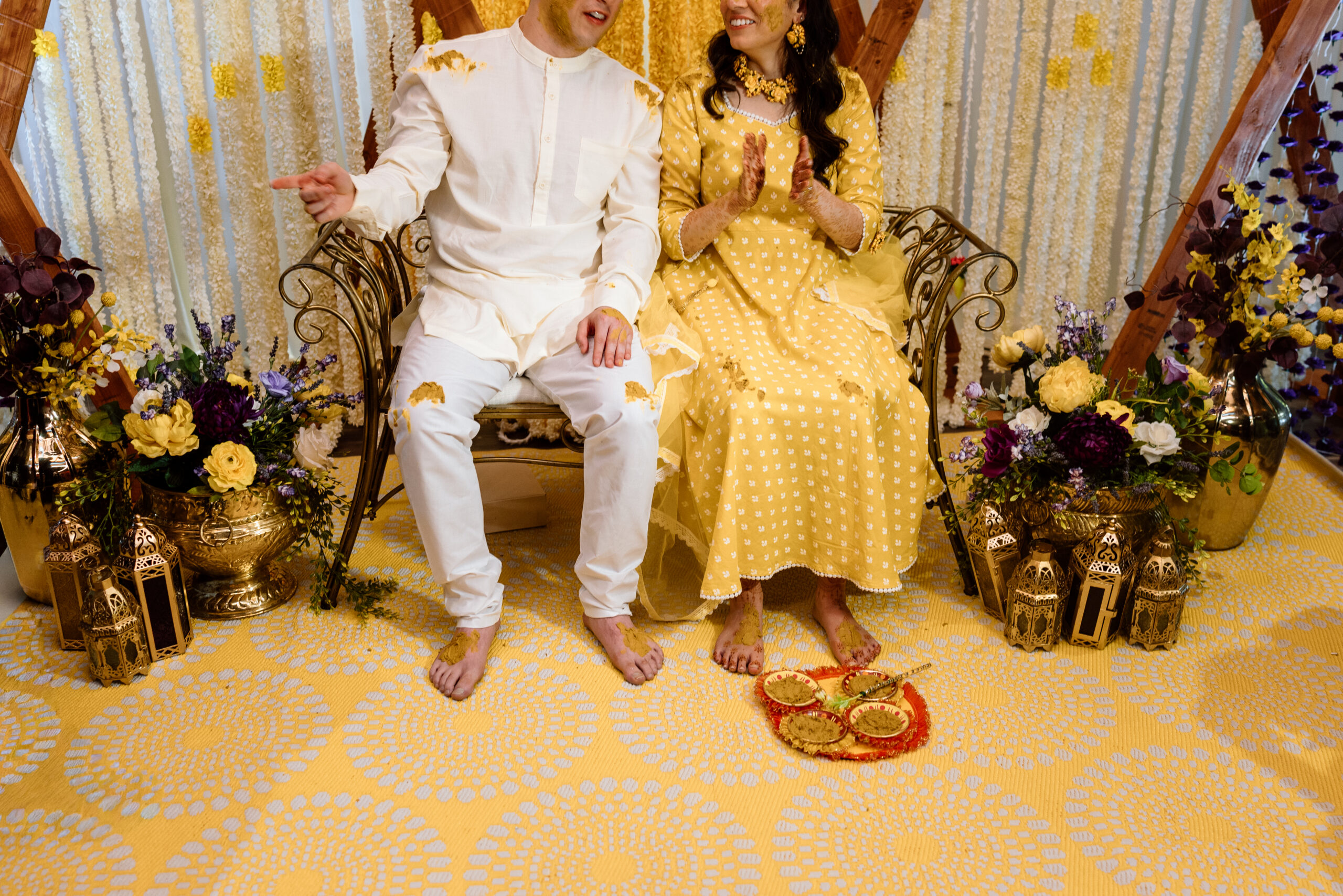 Haldi ceremony at a Denver Indian wedding