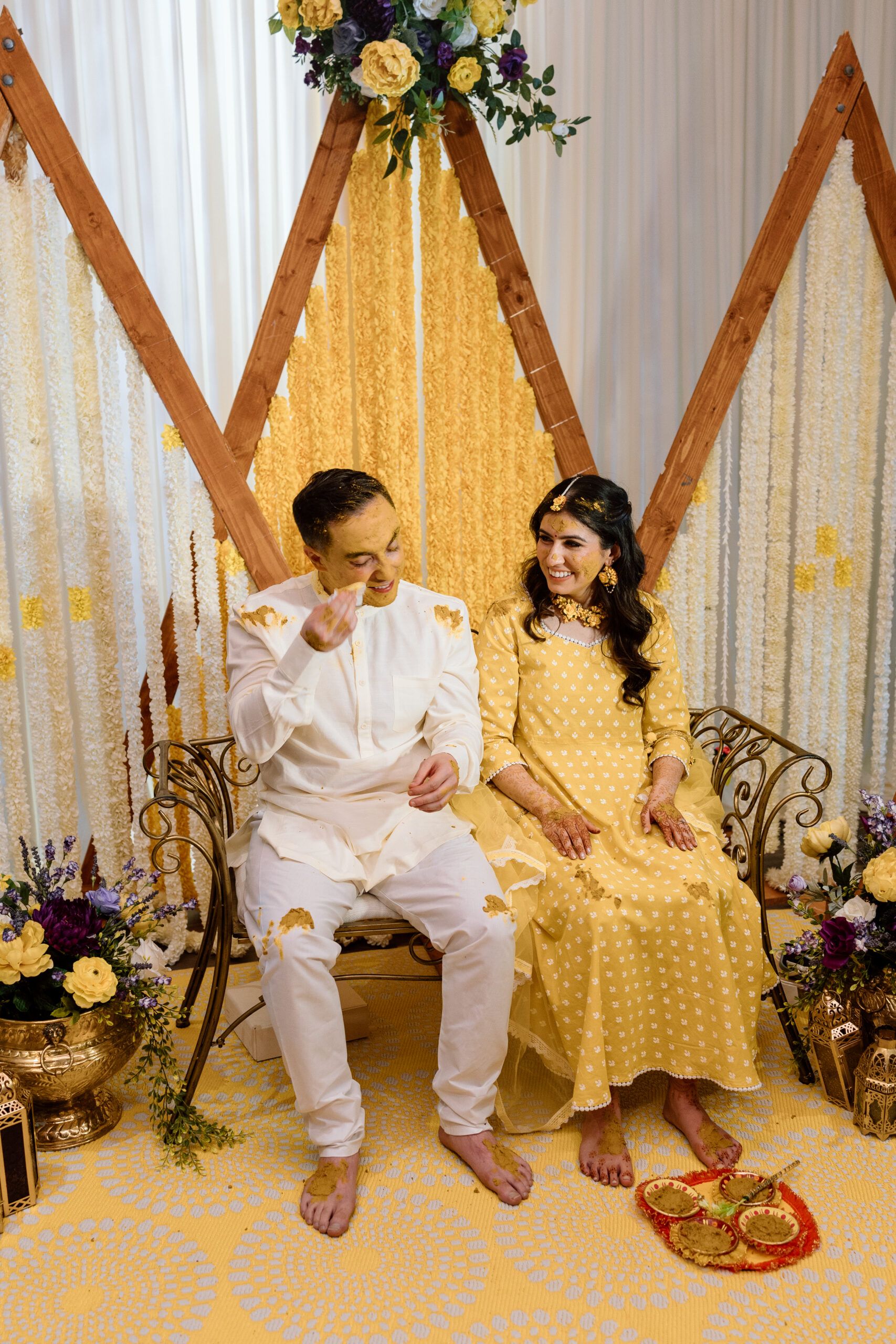 Haldi ceremony at a Denver Indian wedding