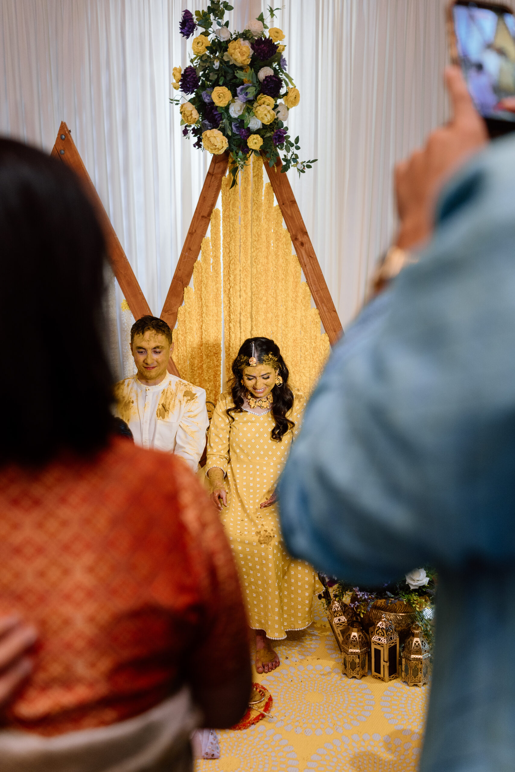 Haldi ceremony at a Denver Indian wedding