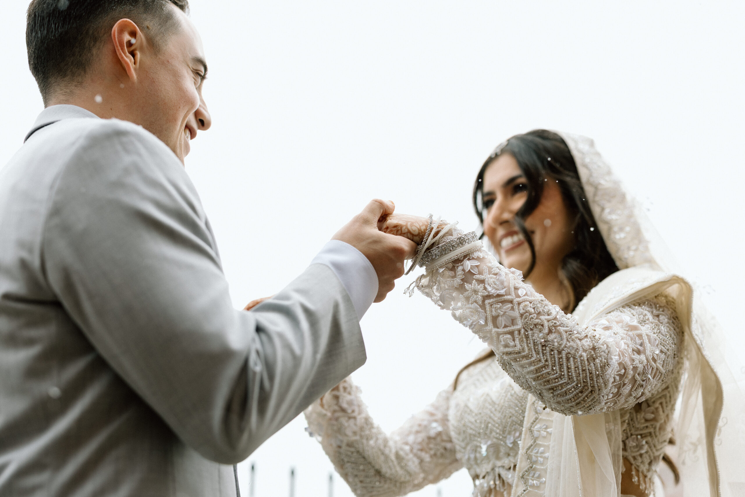 Creative wedding photography ideas for snowy Denver weddings.