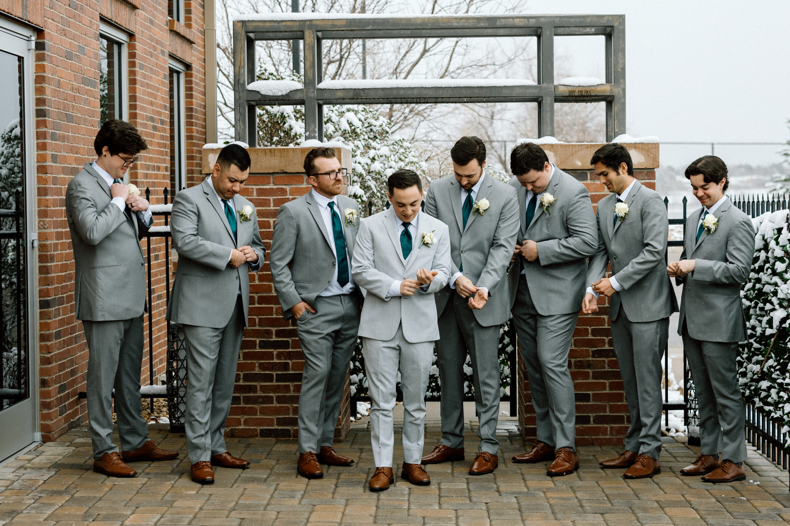 Fun, candid groomsmen photos in Denver.