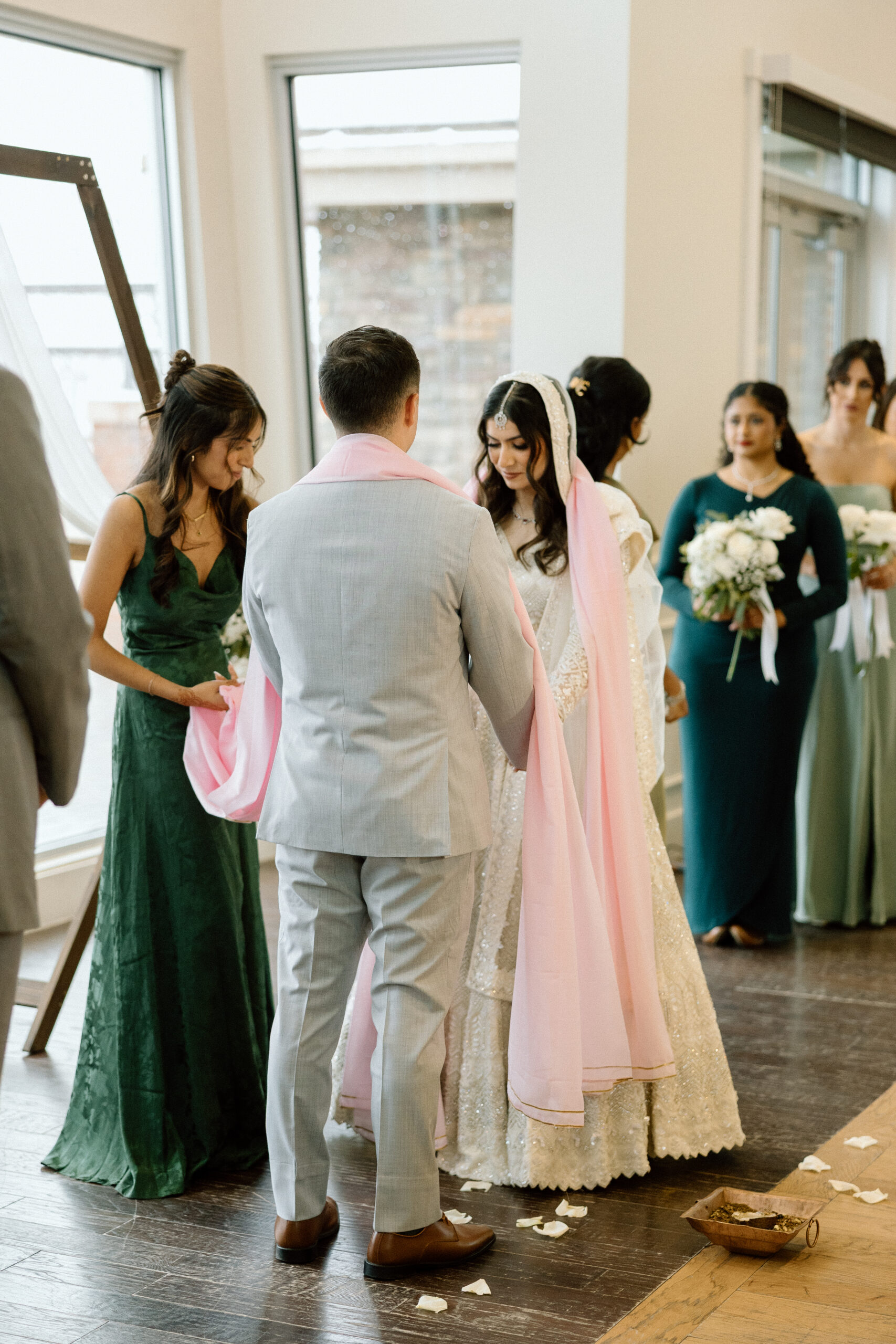 Indian Wedding Ceremony moments during a Colorado wedding ceremony.