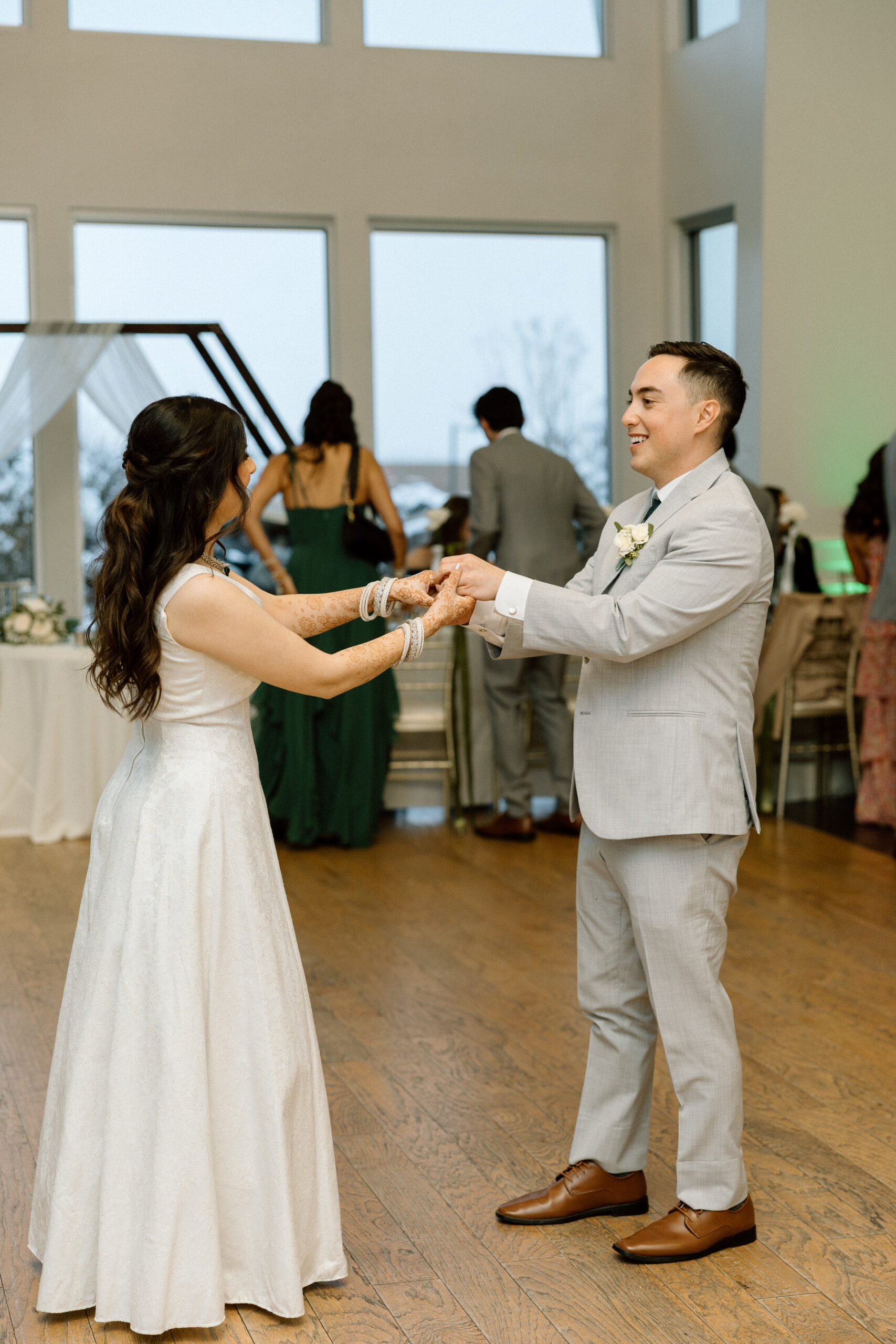 First dance floor moments captured by a Denver wedding photographer.