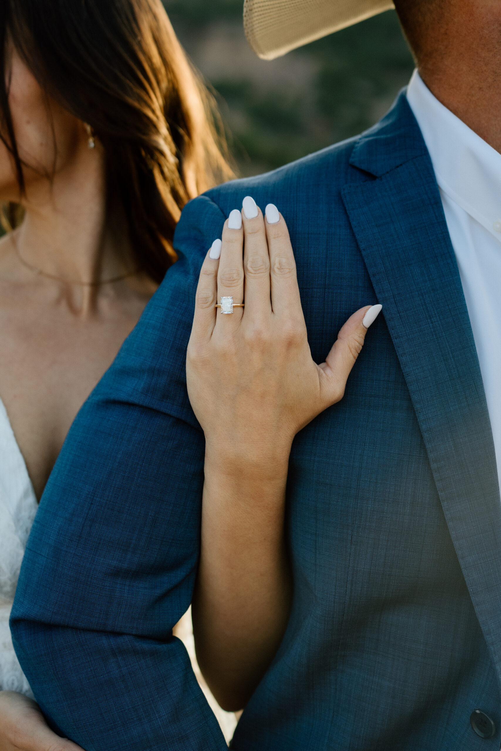 Classic engagement portraits with rich sunset tones in Palo Duro Canyon