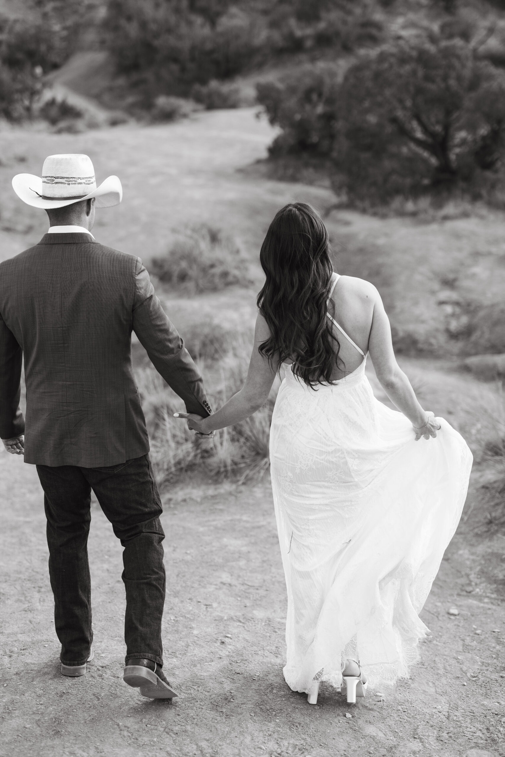 Western-inspired engagement photos in Palo Duro Canyon near Amarillo Texas