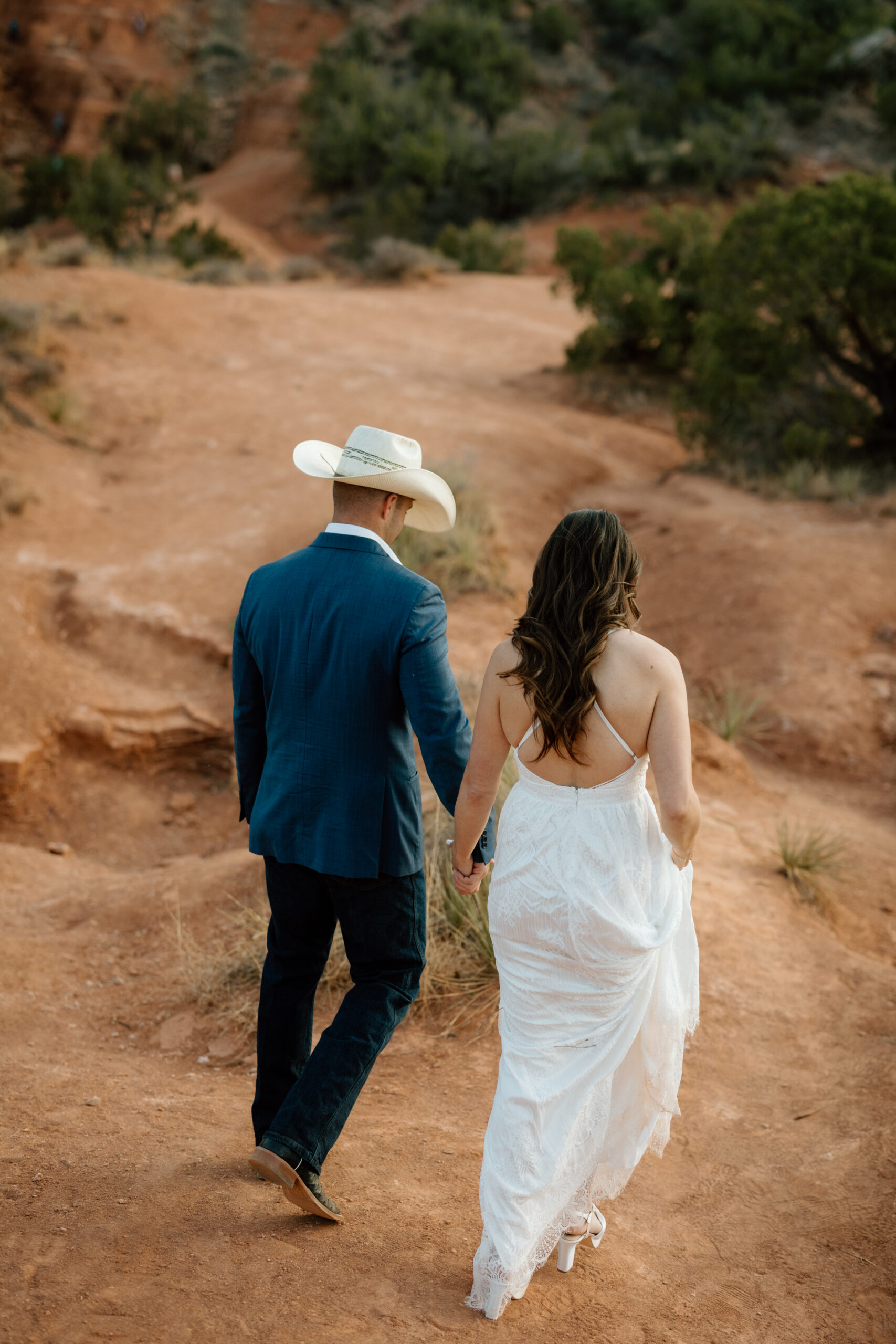 Western-inspired engagement photos in Palo Duro Canyon near Amarillo Texas