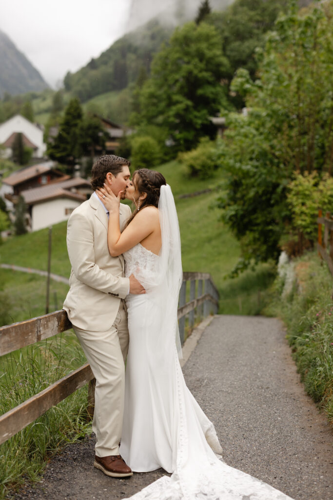 Rainy Swiss Alps elopement in Lauterbrunnen, Switzerland