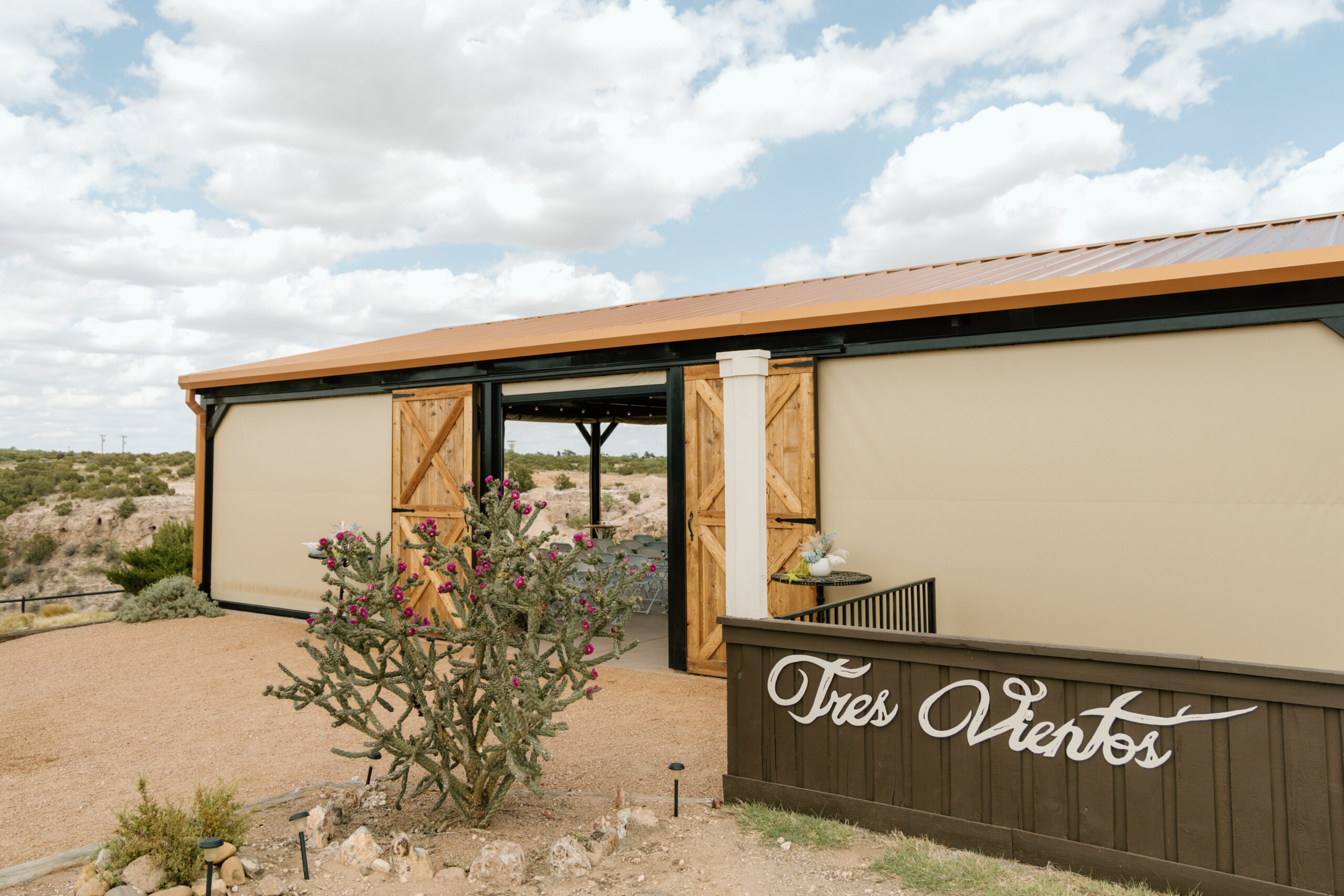 Tres Vientos Patio overlooking Palo Duro Canyon near Canyon Texas