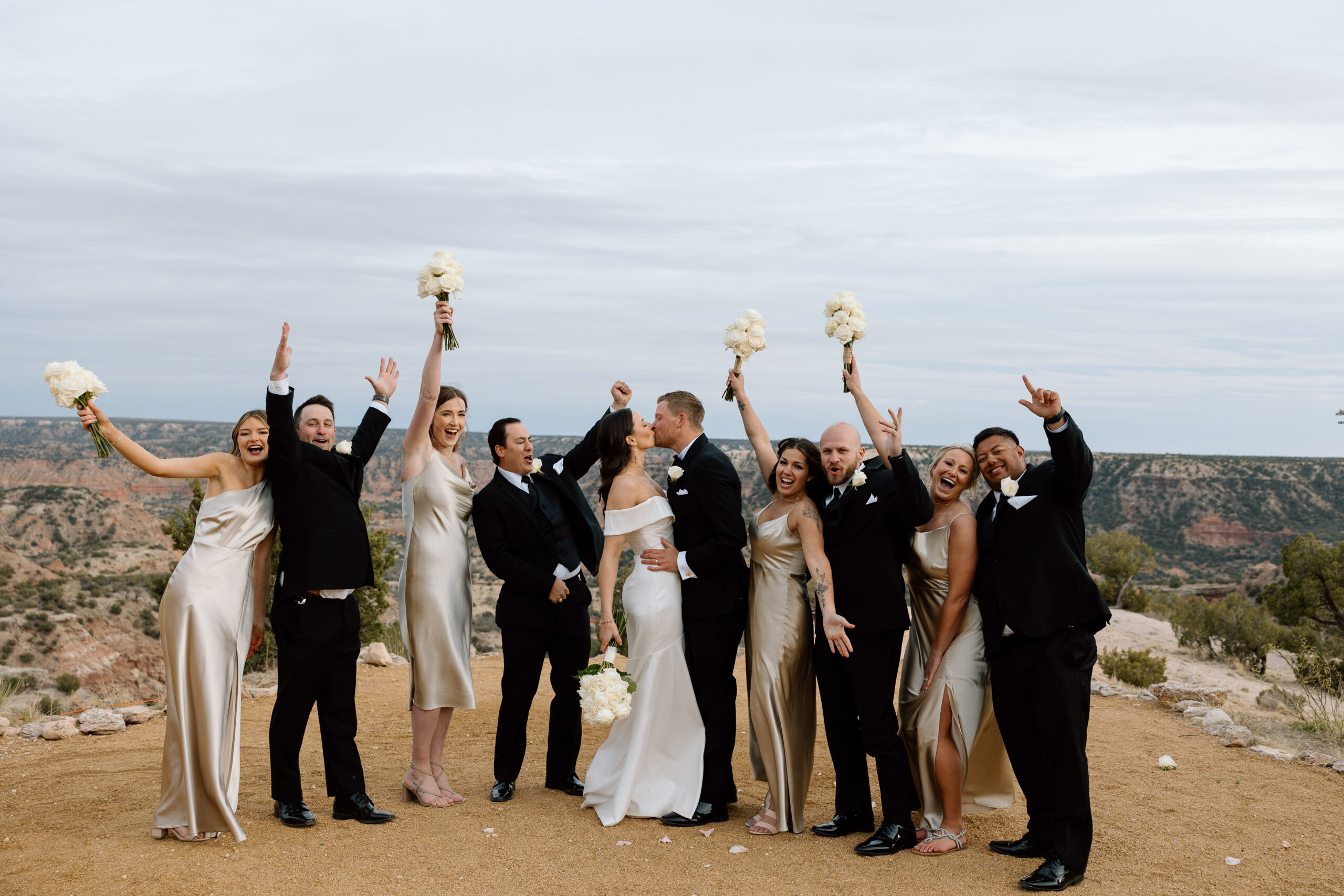 Wedding Party at Doves Rest SkyHouse overlooking Palo Duro Canyon